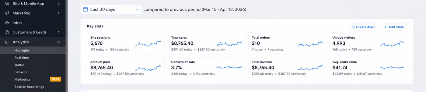 Student store analytics dashboard